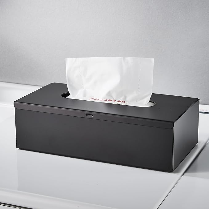 JunSun Rectangular Tissue Box Cover Tissue Box Holder Napkin Holder Tissue - Image 8