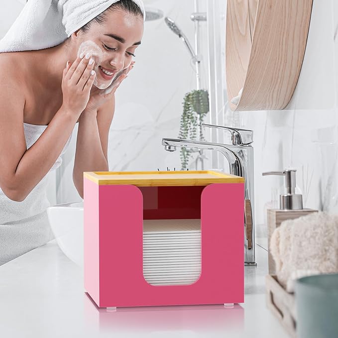 VITVITI Disposable Face Towel Holder Box, Acrylic Facial Towel Container - Image 5
