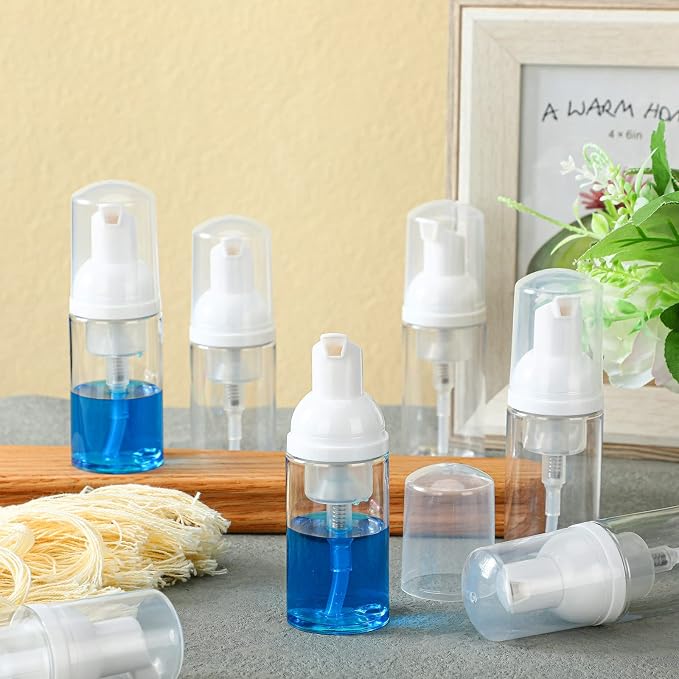 24 Pcs Foam Pump Bottles 1 Oz/ 30 ml Plastic Mini Empty Dispenser Travel Soap - Image 6