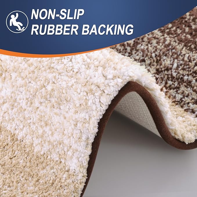 OLANLY Bathroom Rug Set 2 Piece, Soft Absorbent Microfiber Bath Mats and - Image 6