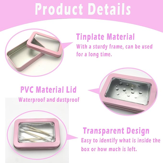Cotton Swab Holder for Travel, Travel Floss Picks Case - Image 4