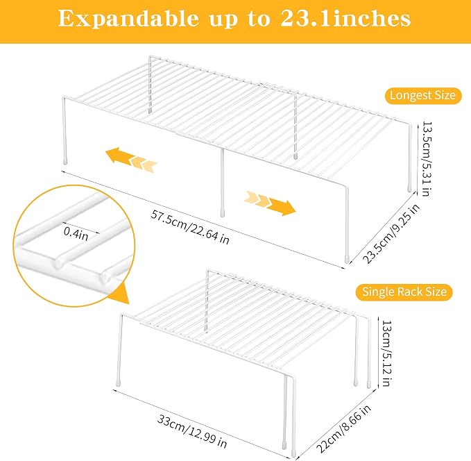 AmaQueen 2 Pcs Expandable Shelf Organizers - Image 2