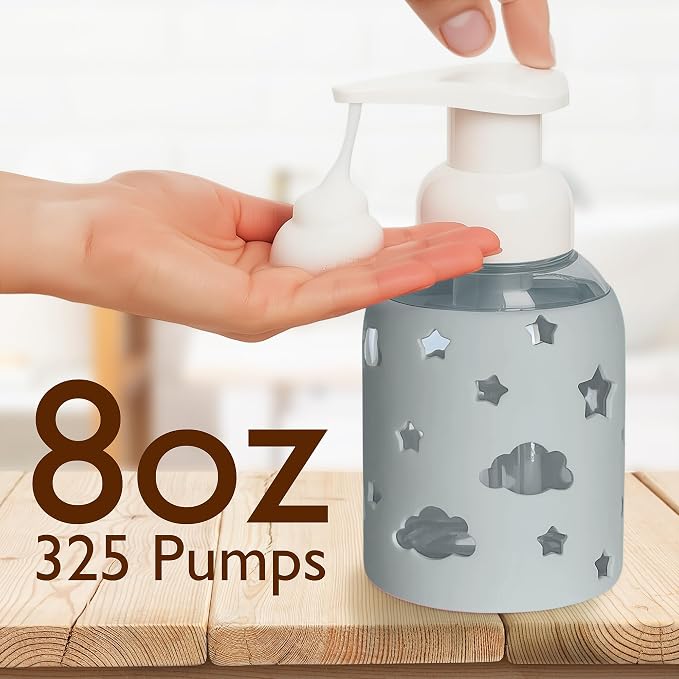 SoCal Suds & Company Foaming Hand Soap Dispenser Glass, Liquid Soap Pump - Image 6
