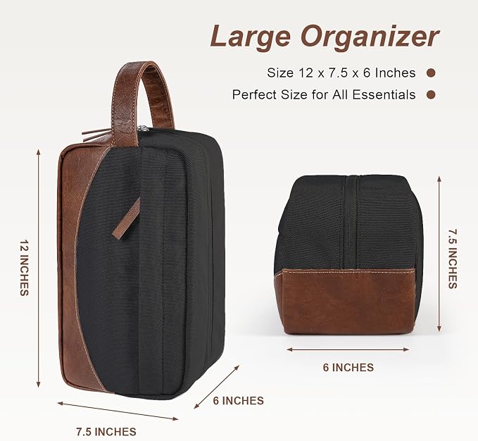 Travel Toiletry Bag for Men, Hanging Toiletry Organizer, Water Resistant - Image 2