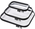 Hard Sided Clear Zipper Case for Storage- Professional-Grade Plastic Clear by Unknown