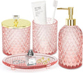 Jenseits Diamond Glass Bathroom Accessories Set 4 Pcs by Jenseits