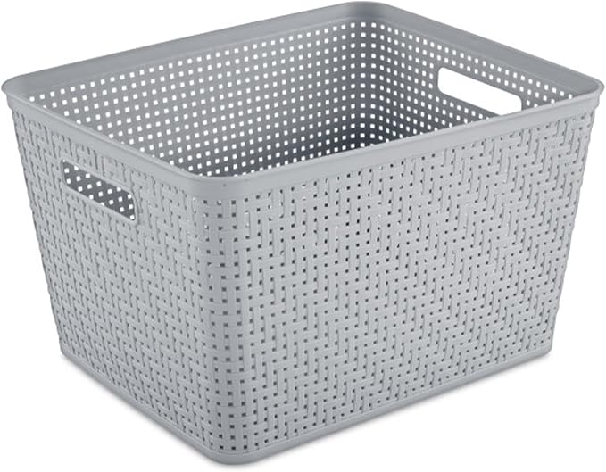 Sterilite 24 Pack Plastic Storage Bin Organization Containers, Tall Baskets - Image 2