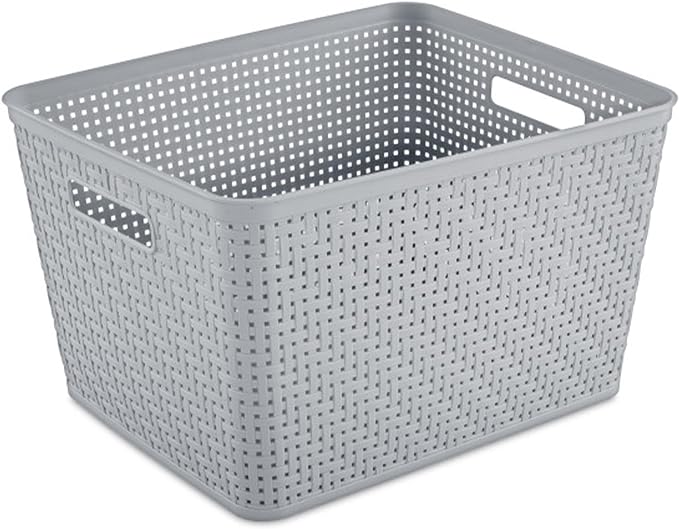 Sterilite 6-Pack Tall Basket, Woven Plastic Storage Baskets by Sterilite