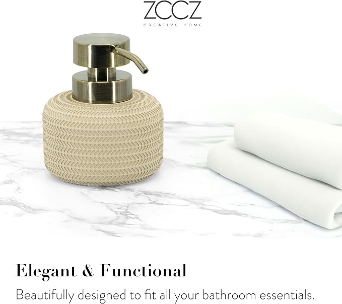 ZCCZ Beige Bathroom Accessories Set 4 Pcs - Image 2
