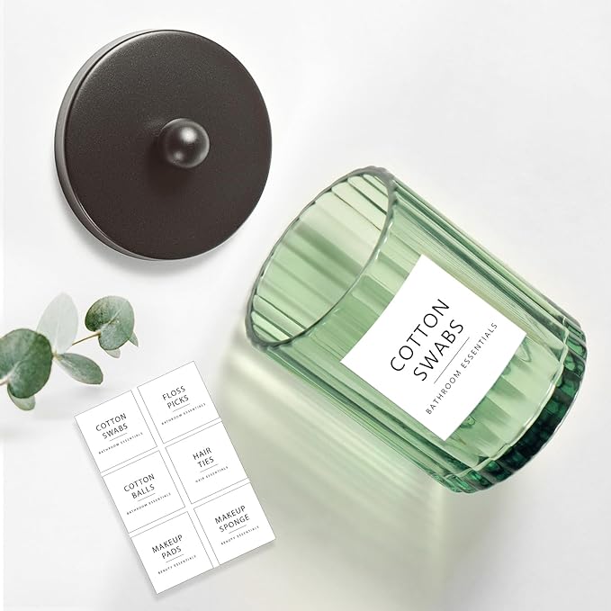 Amolliar Sage Green Glass Apothecary Jar - Image 2