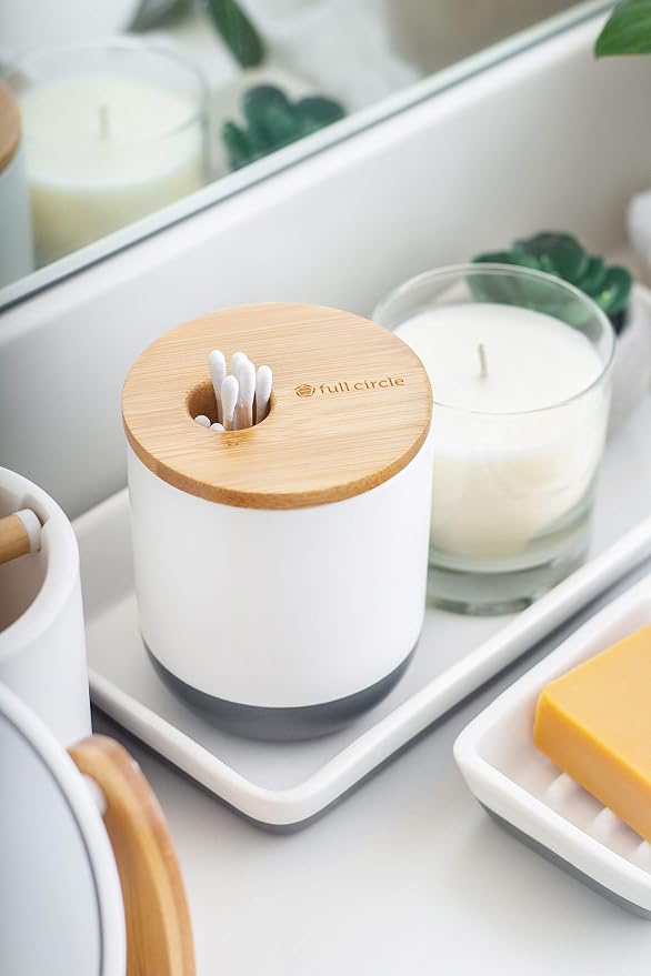 Full Circle Pick Me Up Cotton Swab and Q-Tip Canister - Image 2
