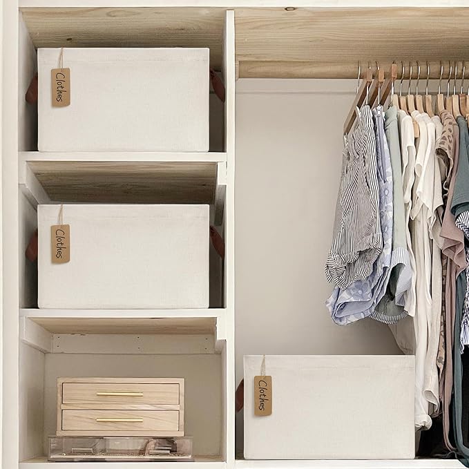 CHICVITA Storage Bins for Shelves, Closet Bins for Organization, Collapsible - Image 2