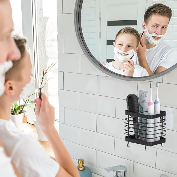 Luxspire Toothbrush Holders for Bathroom, Stainless Steel Electric Toothbrush - Image 7