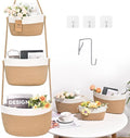 Hanging Storage Baskets, Over the Door Basket, Cotton Wall Baskets Storage by Degeyoyo