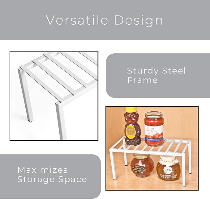 Smart Design Premium Cabinet Storage Shelf Rack - Image 3