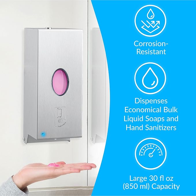 Bobrick B-2012 Automatic Wall-Mounted Liquid Soap Dispenser, Stainless Steel - Image 3