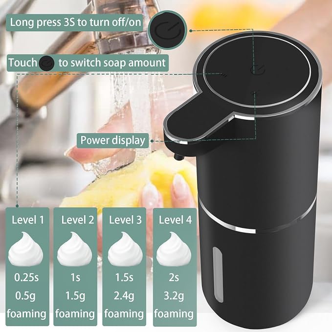 Automatic Soap Dispenser – Touchless Foaming Soap Dispenser 400ml USB - Image 6