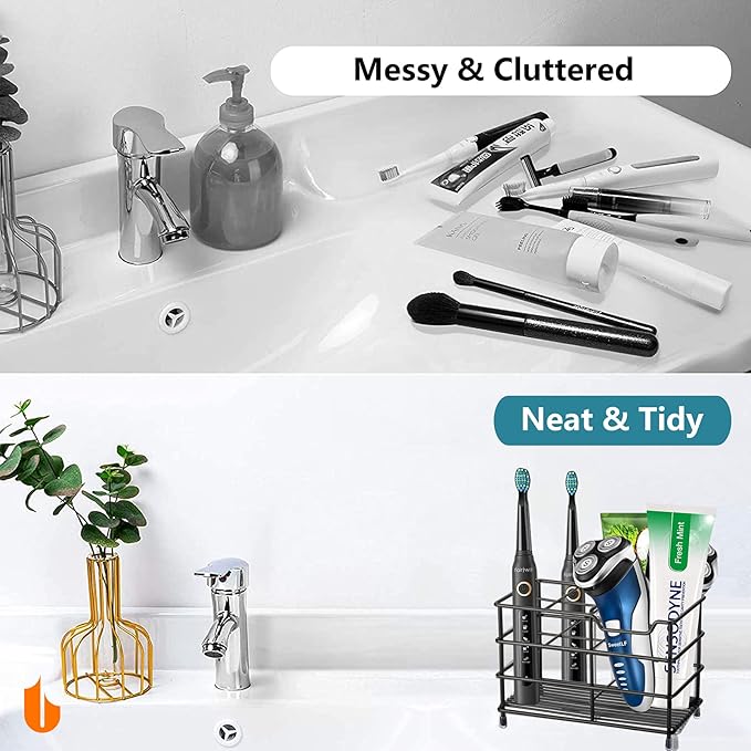 Urbanstrive 304 Stainless Steel Bathroom Toothbrush Holder Toothpaste Holder - Image 5