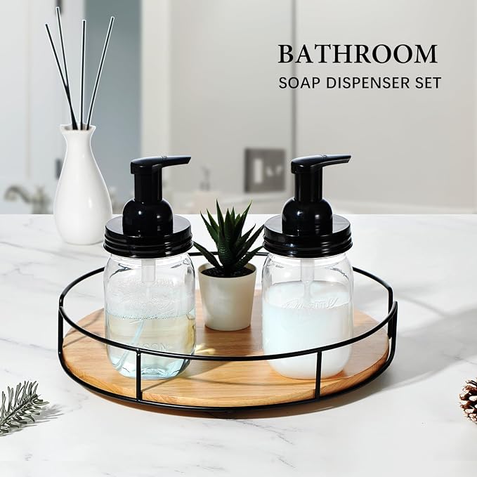 Amolliar Plastic Mason Jar Foaming Soap Dispenser - Image 3