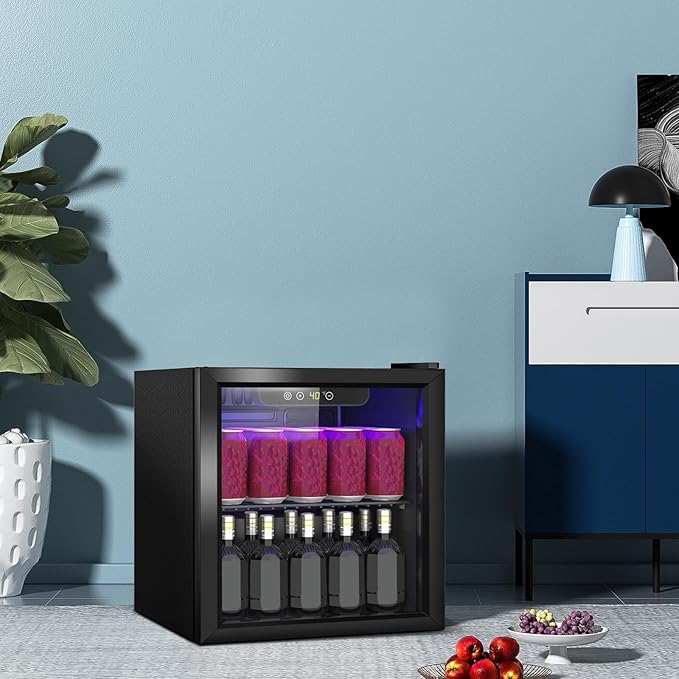 Compact Beverage Refrigerator, 1.3Cu.Ft/60 Can Mini Fridge - Image 6