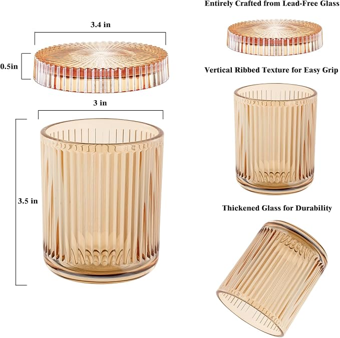 rejomiik Glass Qtip Holder Dispenser 2 Pack, Bathroom Canister Apothecary Jars - Image 4