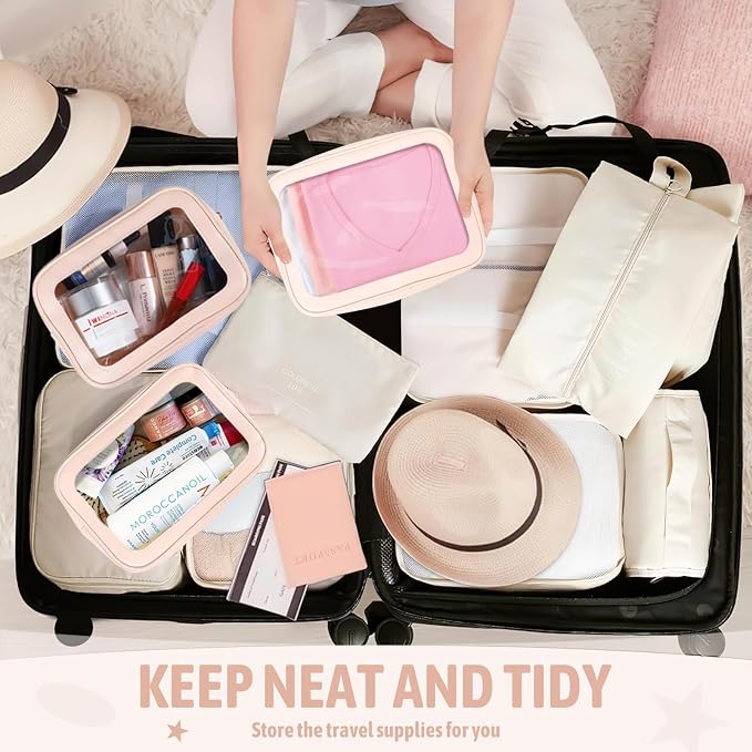 6PCS Clear Toiletry Bag, TSA Approved Travel Pouch - Image 6