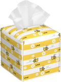 Cute Bees and Daisy Flowers Tissue Box Cover Square by sndheke