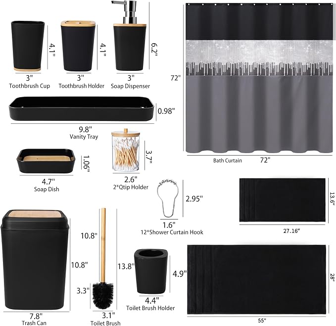Black Bathroom Accessories - Image 7
