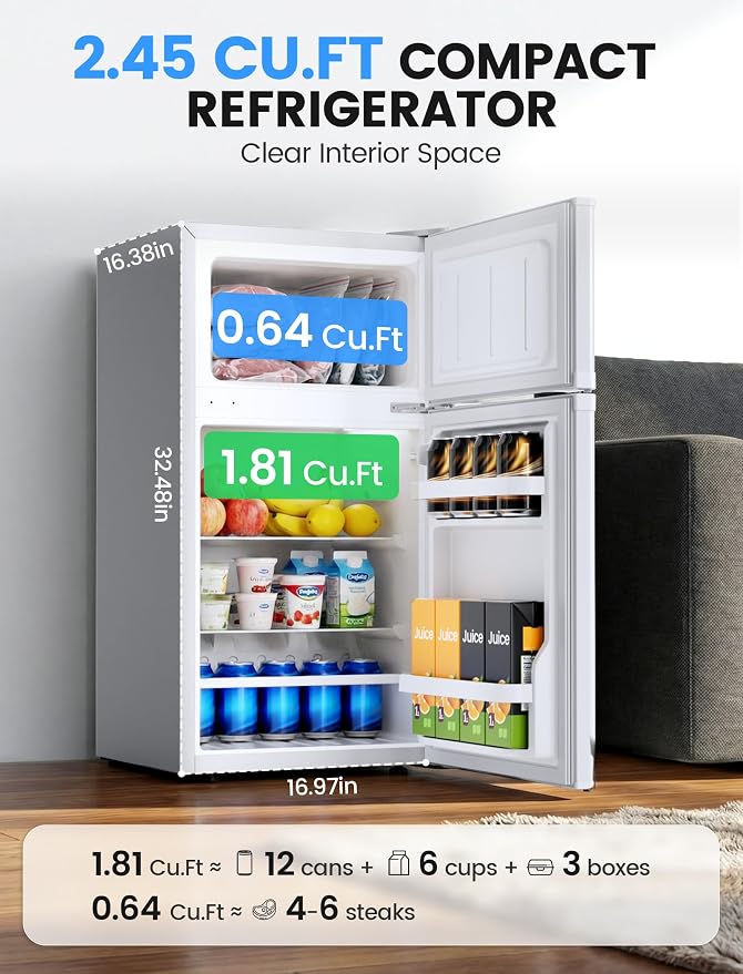 COWSAR 2.5 Cu.Ft Dorm Fridge - Image 2