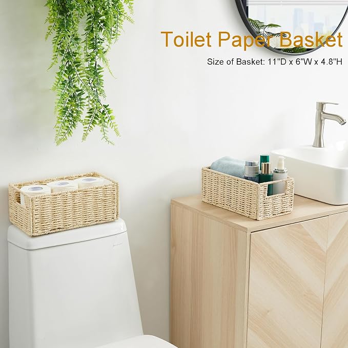 Vagusicc Wicker Storage Basket, Small Storage Baskets - Image 5