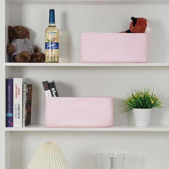 3-Pack Storage Baskets for Organizing | Woven Shelf Toy Basket | Rope Baskets - Image 6