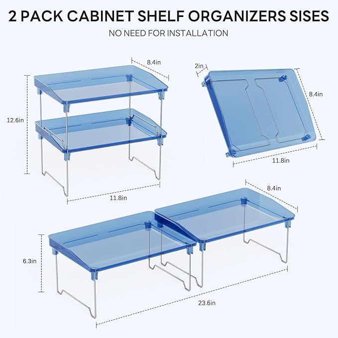 Acrylic Cabinet Organizer Shelf, Spice Rack, Countertop Organizers - Image 3