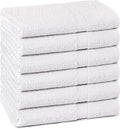 Towel and Linen Mart 100% Cotton White 6 Pack Bath Towel Set, Quick Dry by T+%26+L+Towel+and+Linen+Mart