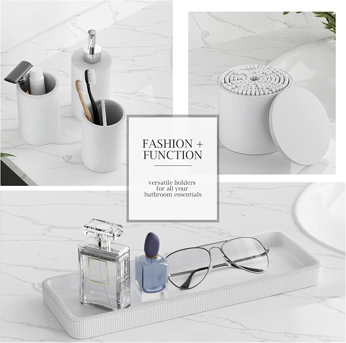 6-Piece White Bathroom Set - Image 5