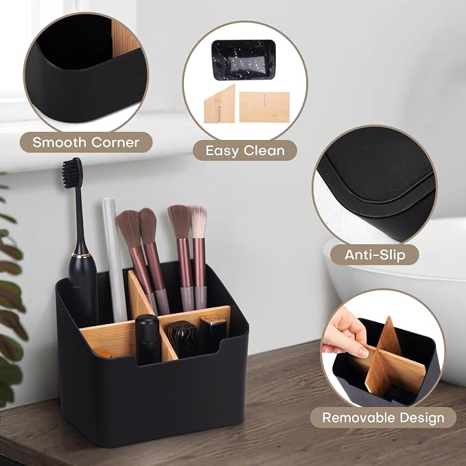 Toothbrush Holders for Bathrooms, Electric Toothbrush and Toothpaste Holder - Image 2