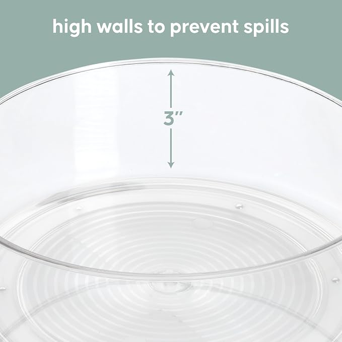Kitchen Spaces Compact Lazy Susan Organizer, Fridge or Cabinet Turntable Shelf - Image 4