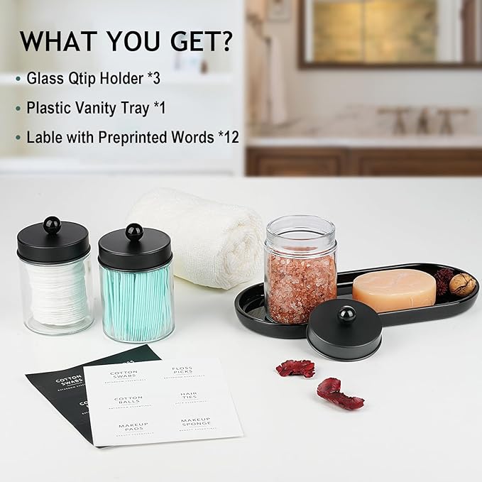 SheeChung 3-Pack Glass Apothecary Jars - Image 2