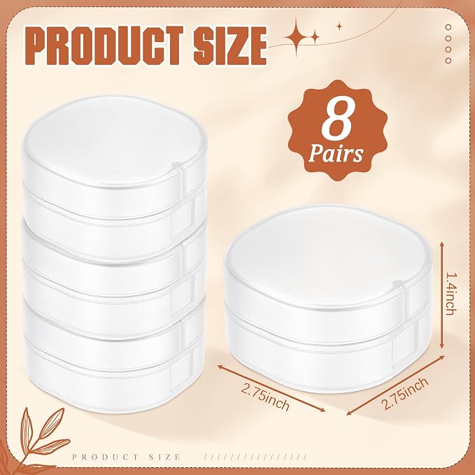 8 Pcs Portable Plastic Travel Cotton Pad Holder - Image 2