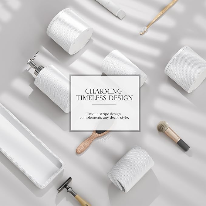 6-Piece White Bathroom Set - Image 7