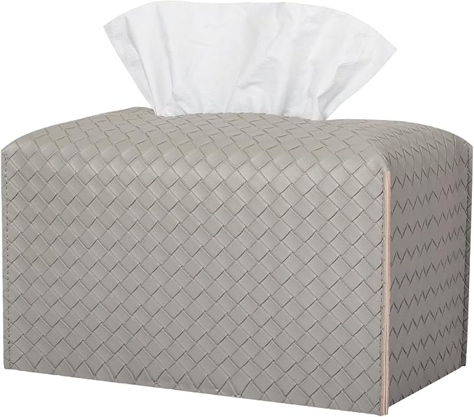 Tissue Box Cover PU Leather Tissue Holder Square Facial Tissue Case Facial by zoocatia