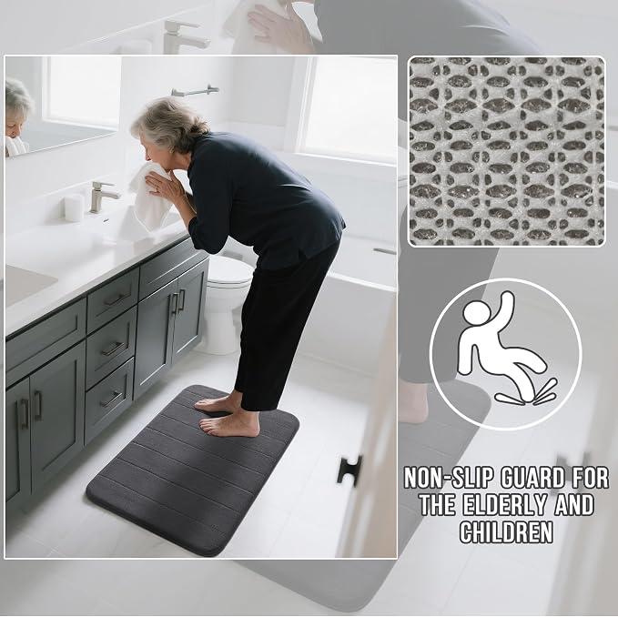 Yimobra Memory Foam Bathroom Rugs Sets 2 Piece - Image 5