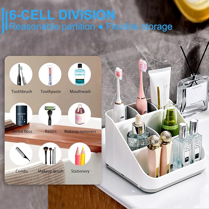 Toothbrush Holder for Bathroom, Detachable for Easy Cleaning Multi-Functional - Image 5