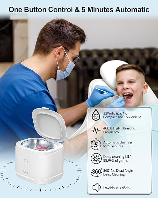 BCOM Ultrasonic Retainer Cleaner, Retainer Cleaner Machine 46kHz, Professional - Image 4