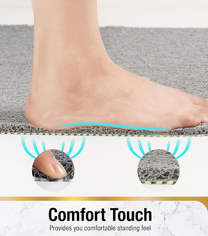 HITSLAM Shower mat Non Slip, 24 x 16 Inch Bath Mat - Image 4