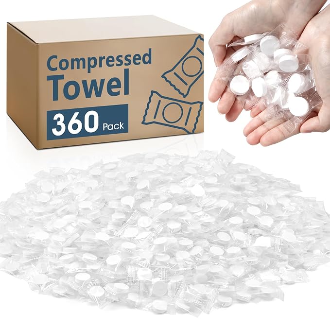 360 PCS Compressed Towel, Mini Compressed Towel Tablets, Disposable Compressed by Unknown