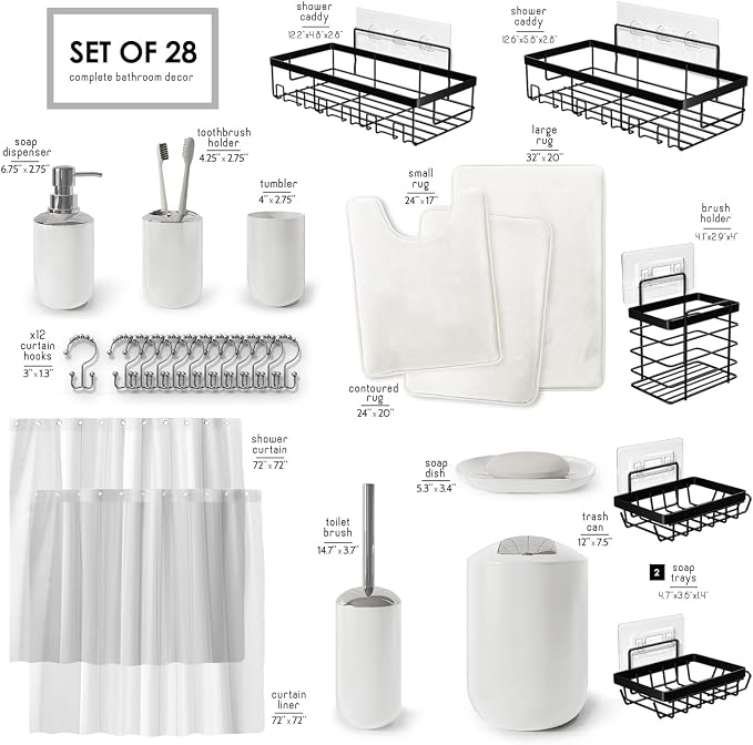 Clara Clark Bathroom Accessories Set - Image 2