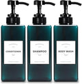 16.9oz Set of 3 Refillable Shower Dispensers, Rectangular, PUMP DISPENSER by YACEYACE