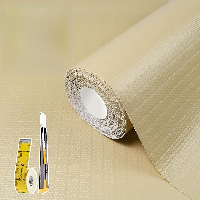 Shelf Liners for Kitchen Cabinets 12in x 20FT, Non Adhesive Drawer Liner Pure by Adwann