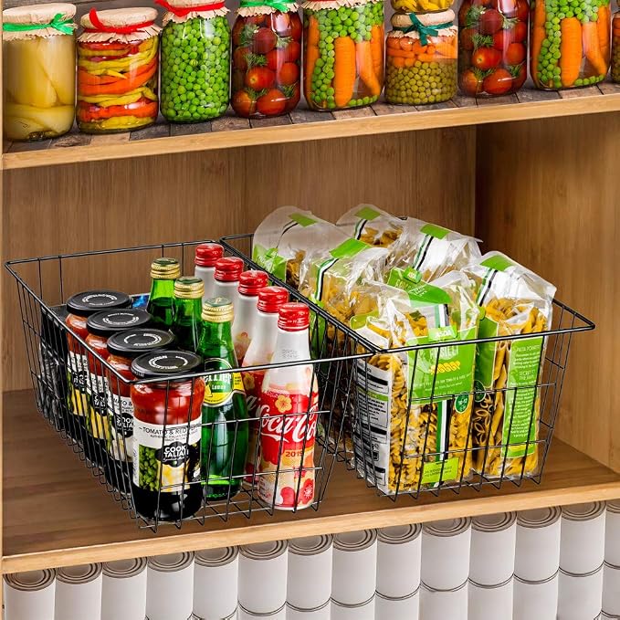 SANNO Freezer Wire Baskets, Refrigerator Freezer Baskets Wire Metal Storage - Image 7