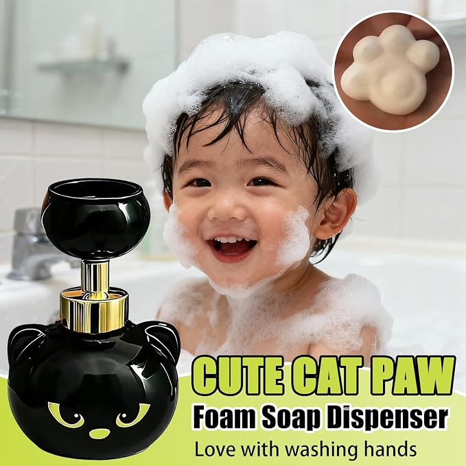 Cute Cat Paw Foam Soap Dispenser, Refillable Eco-Friendly Hand Soap Dispenser - Image 2